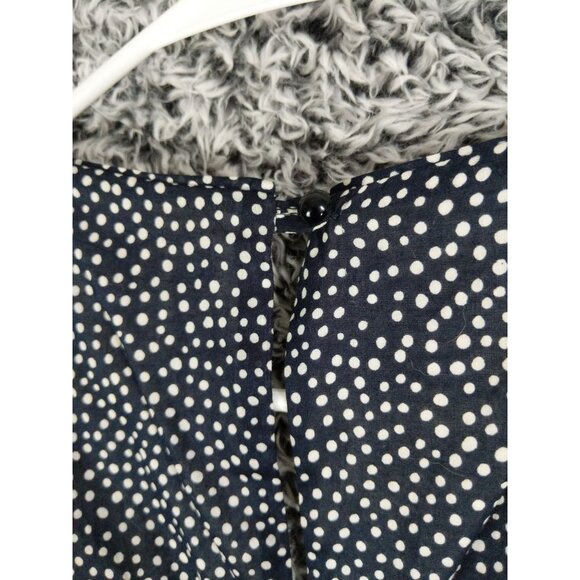 ARMANI JEANS Polka Dot Sleeveless Dress Women SZ 2 Lined Layered Neutral Classic - Picture 9 of 10